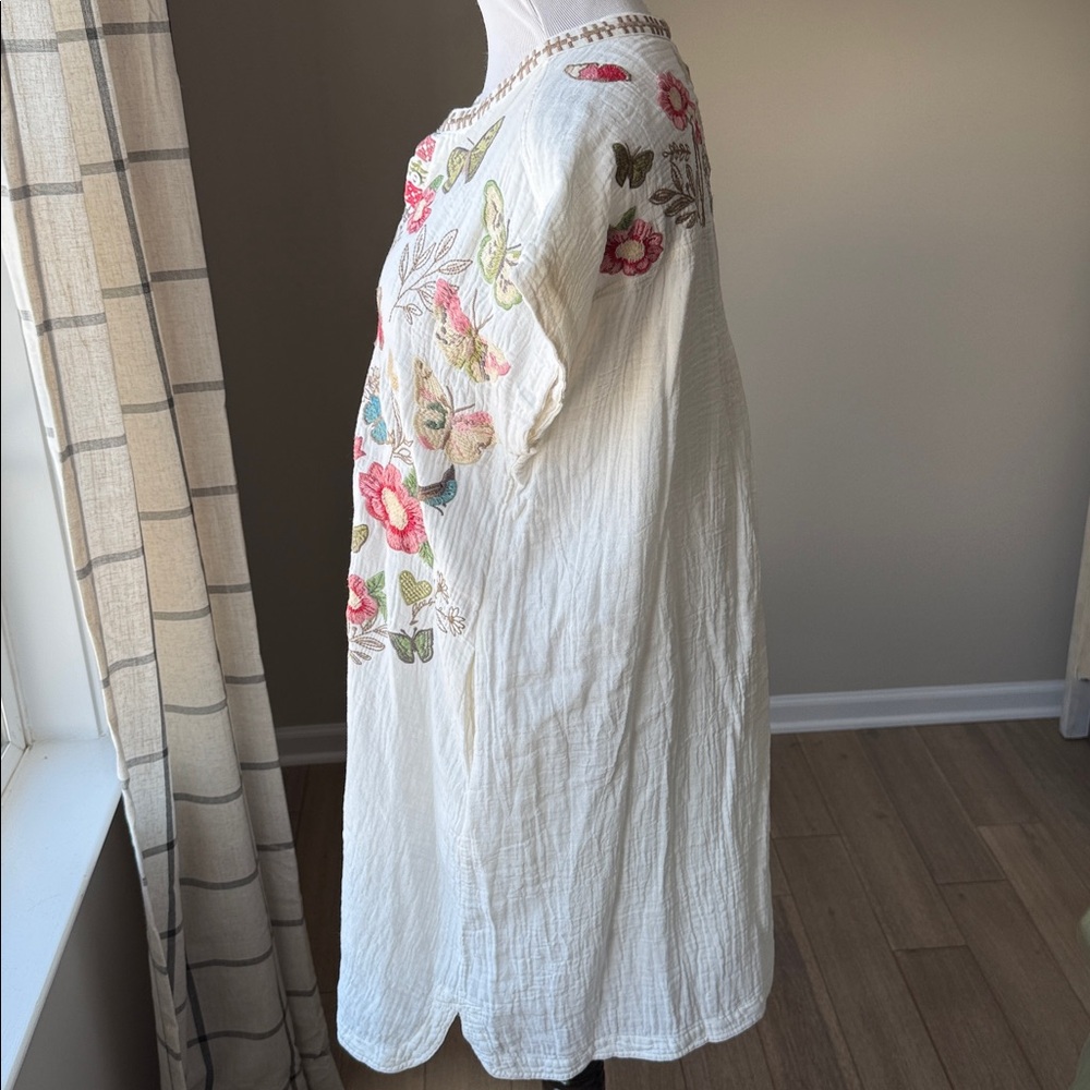 BIYA Johnny Was Annalise Embroidered Gauzy Dress - Picture 8 of 16